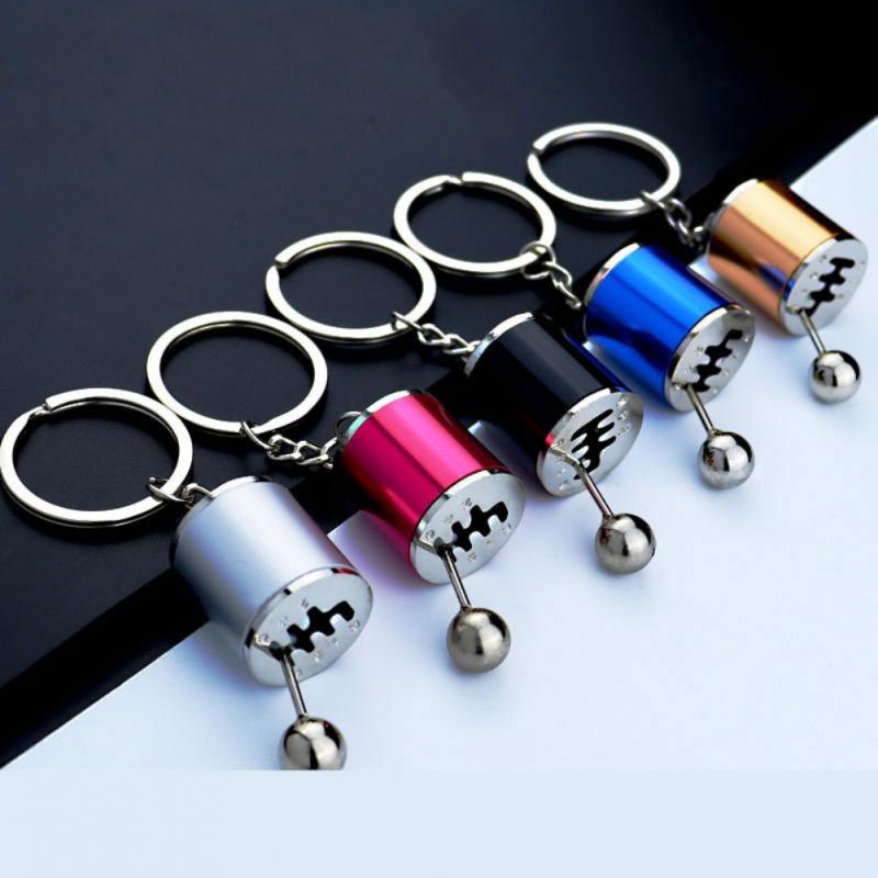 Car Gear Box Keychain for Men Women Imitation 6 Speed Manual Car-styling keyring Gear Knob Shift Gearbox Stick Souvenir
