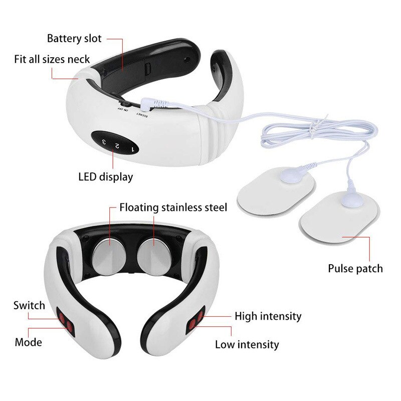 Elektrische Puls Nek Massager Power Control Ver Infrarood Verwarming Pijnbestrijding Tool Gezondheidszorg Ontspanning Intelligente