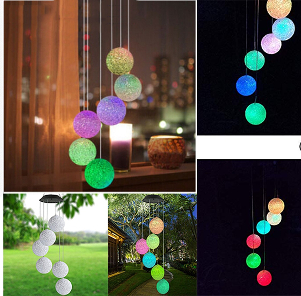 LED Zonne-energie Vlinder Windgong Licht Huis Tuin Opknoping Lamp Decor Outdoor solar vlinder wind chime # es