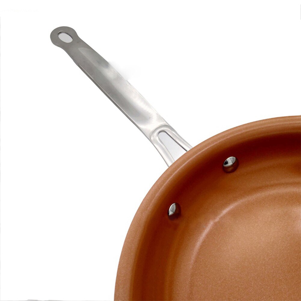Non-stick kobber stegepande med keramisk belægning wok gryde ovn induktion madlavning grill pande køkkengrej stegepande stegepande cv