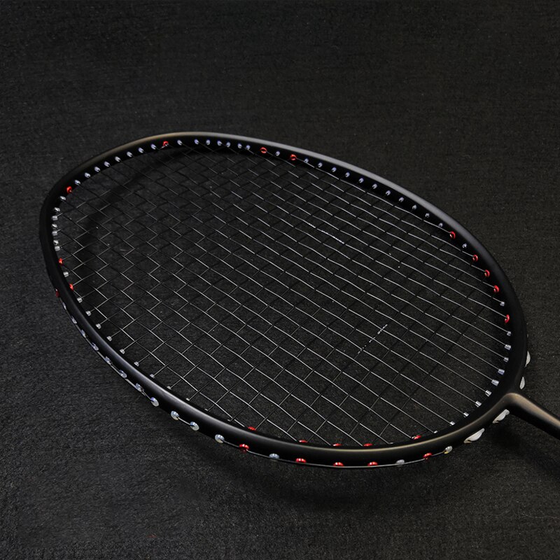 Lightest 100 Carbon Fiber Badminton Rackets String Max Tension Training Racquet With Bag Speed Sports Adult Training Racquet -40