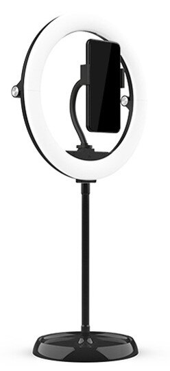 Anello luminoso a LED da 10 pollici con 3 modalità di illuminazione Make-Up Light con supporto per telefono utilizzato per il trucco videochiamata Web Camera Fill Light