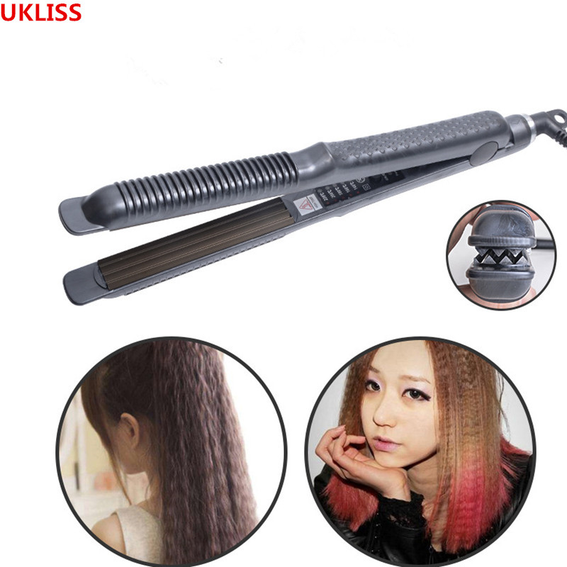 Plancha de pelo eléctrica de cerámica, Mini plancha plana ondulada, Rizador de pelo seco y húmedo, herramienta de estilismo, férula, ondas pequeñas