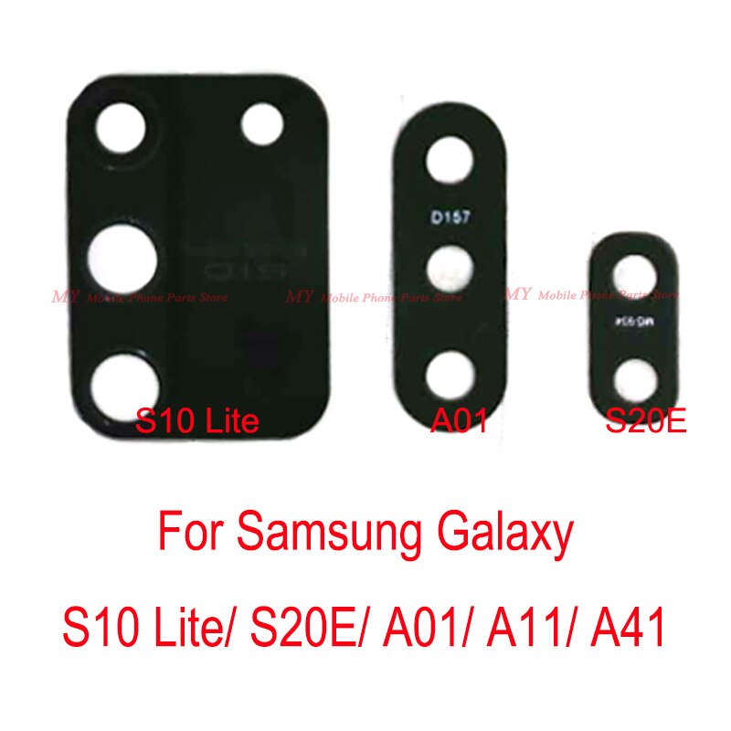 10 PCS Rear Back Camera Glass Lens For Samsung Galaxy S10 Lite A20E A01 A11 A41 Main Camera Lens Glass With Sticker Repair Part