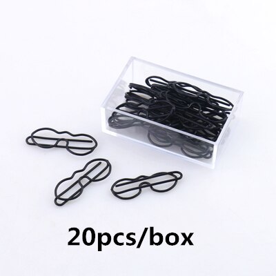 tutu (cena/20 klipów) officehip okulary w kształcie spinacze robić papieru śmieszne Kawaii zakładki biurowe szkolne klipy robić znakowania H0161: 20 szt