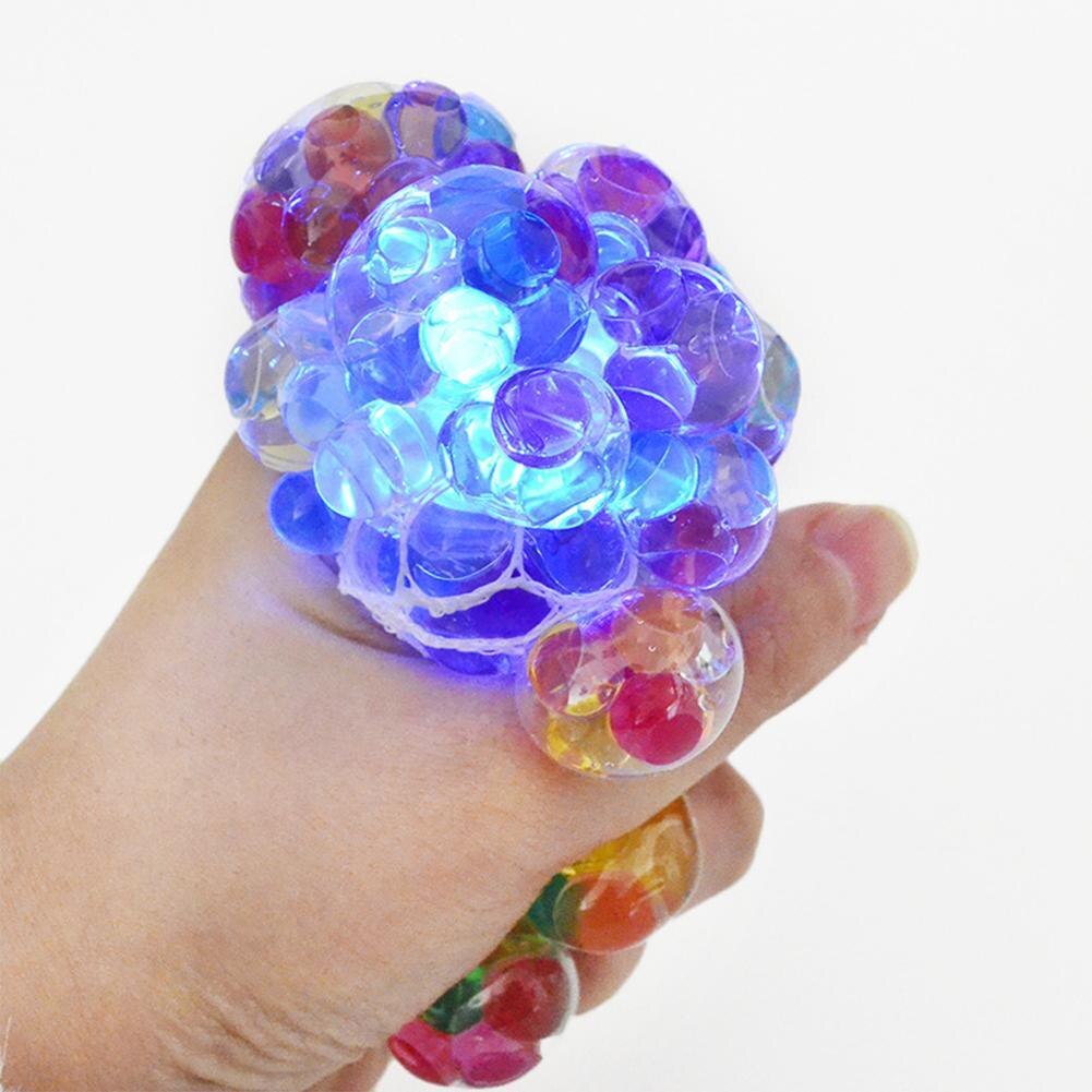 1PC Lustige Anti-betonen squishy LED Gittergewebe Ball Trauben quetschen Sensorischen Fruchtig Neuheit Spielzeug freundlicher & Erwachsene Spielen entlüften Spielzeug