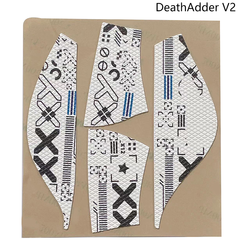 Muisgrip Tape Skate Sticker Non Slip Hagedis Huid Zuigen Zweet Voor Razer Adder Ultimate Deathadder V2 Pro Mini Draadloze Muis: Parelwit
