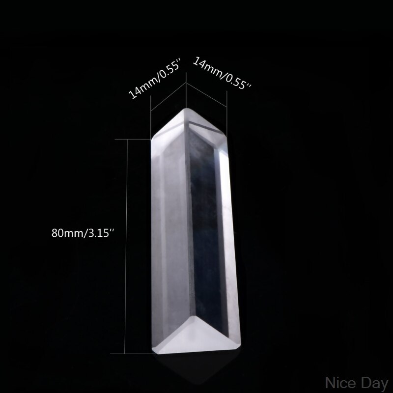 K9 Optical Glass Right Angle Reflecting Triangular Prism For Teaching Light Spectrum Ju12 20