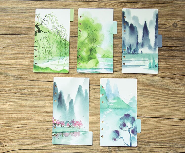 4Pcs 112 Gaten Reparatie Losse Blad Papier Sticker, Bindmiddel Gat Ringen Reparatie Stickers. Herstellen Gat: dividers 5 pieces A5