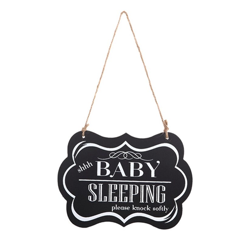 BABY SLEEPING please knock softly Baby Sleeping Door Sign Wood Hanging Plaques Decorative Sign Home Door decoration