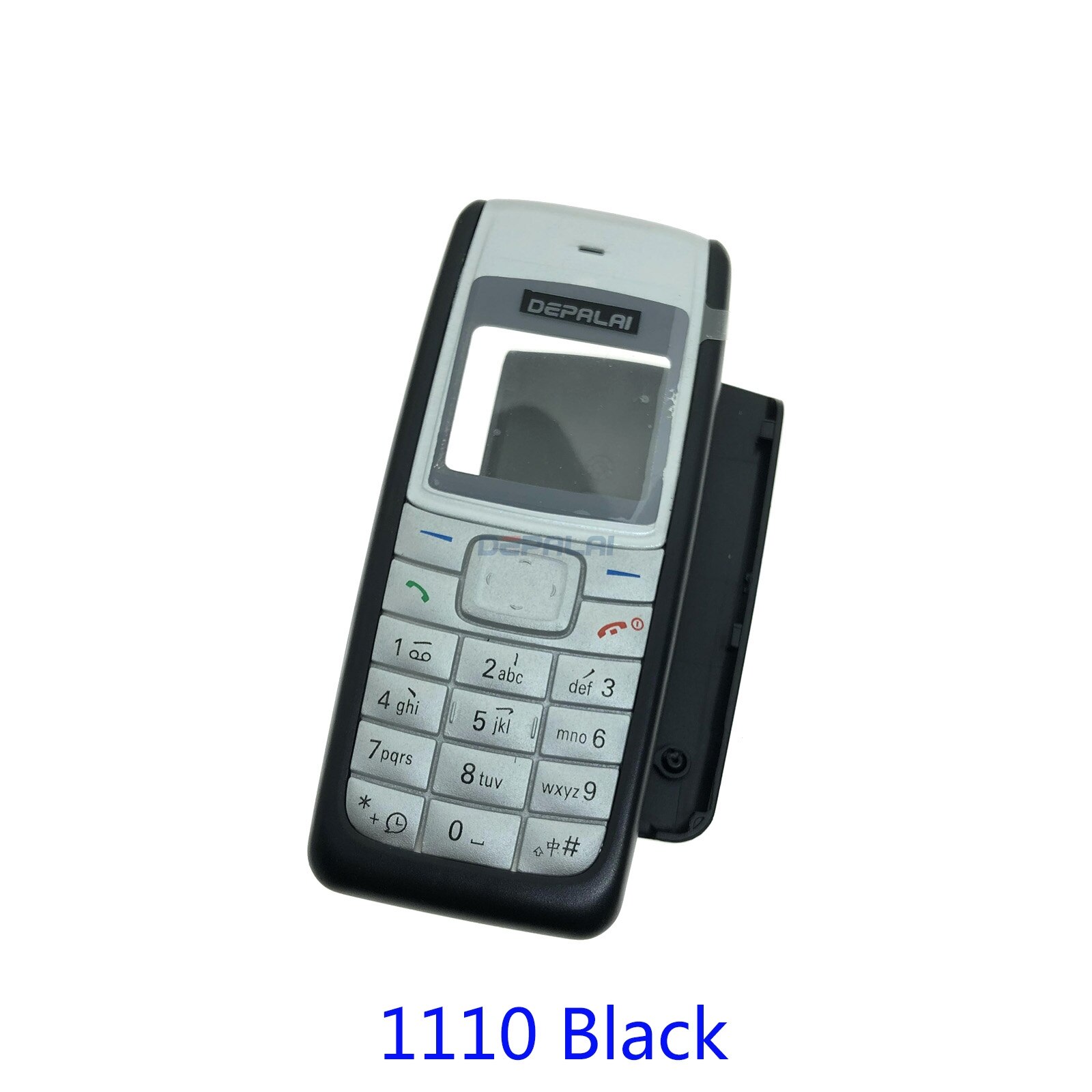 Dla Nokia 3100 1100 obudowa przednia osłona ramy obudowa + tylna pokrywa/pokrywa klapki baterii + klawiatura: 1110 Black