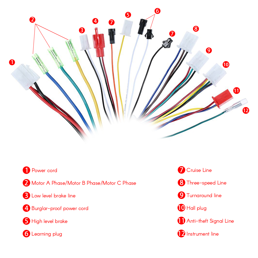 Dc 36V/48V 350W Borstelloze Dc Motor Regulator Speed Controller Voor Elektrische Fiets E-Bike scooter