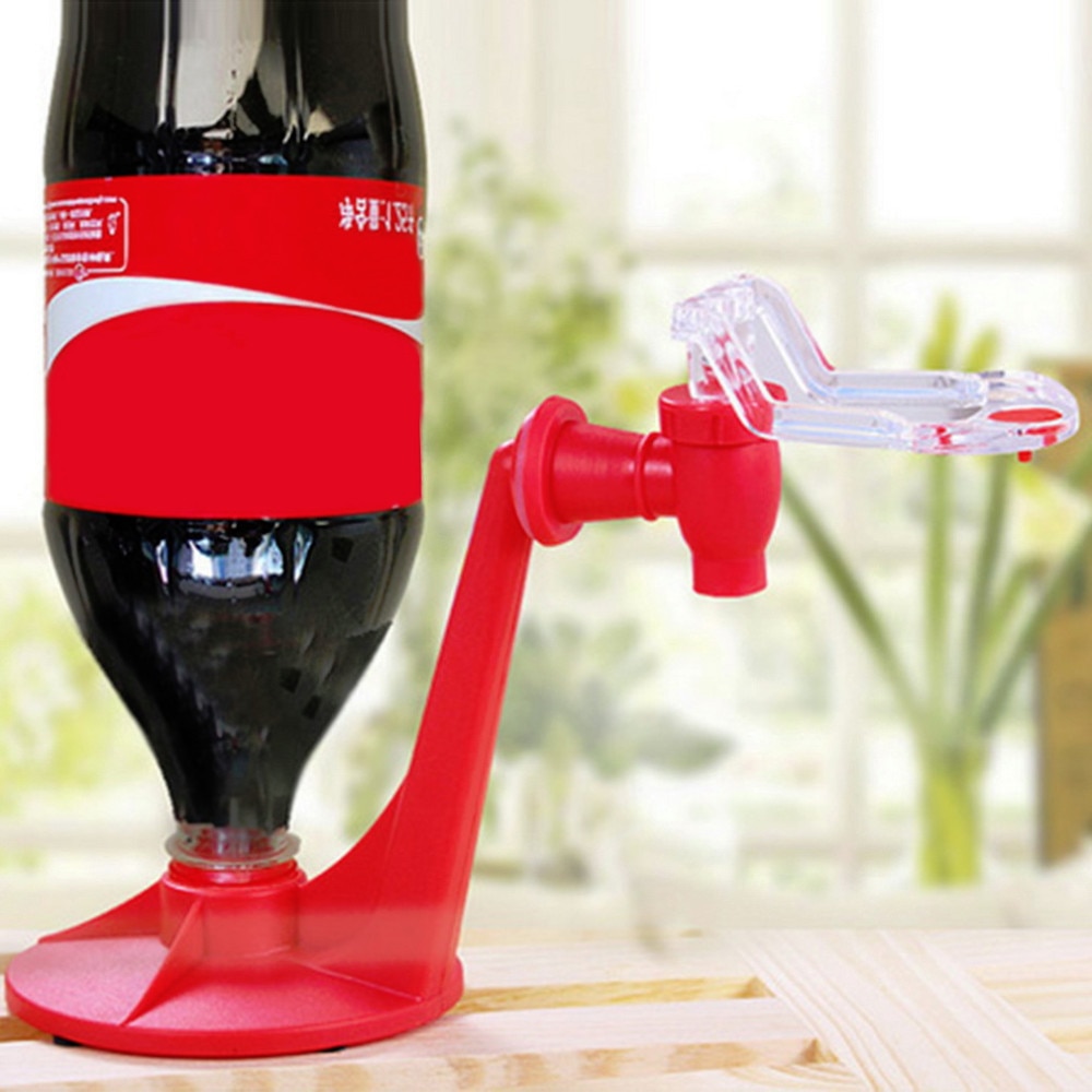 Novelty Saver Soda Dispenser Bottle Coke Upside Down Drinking Water Dispense Machine Switch For Gadget Party Home Bar