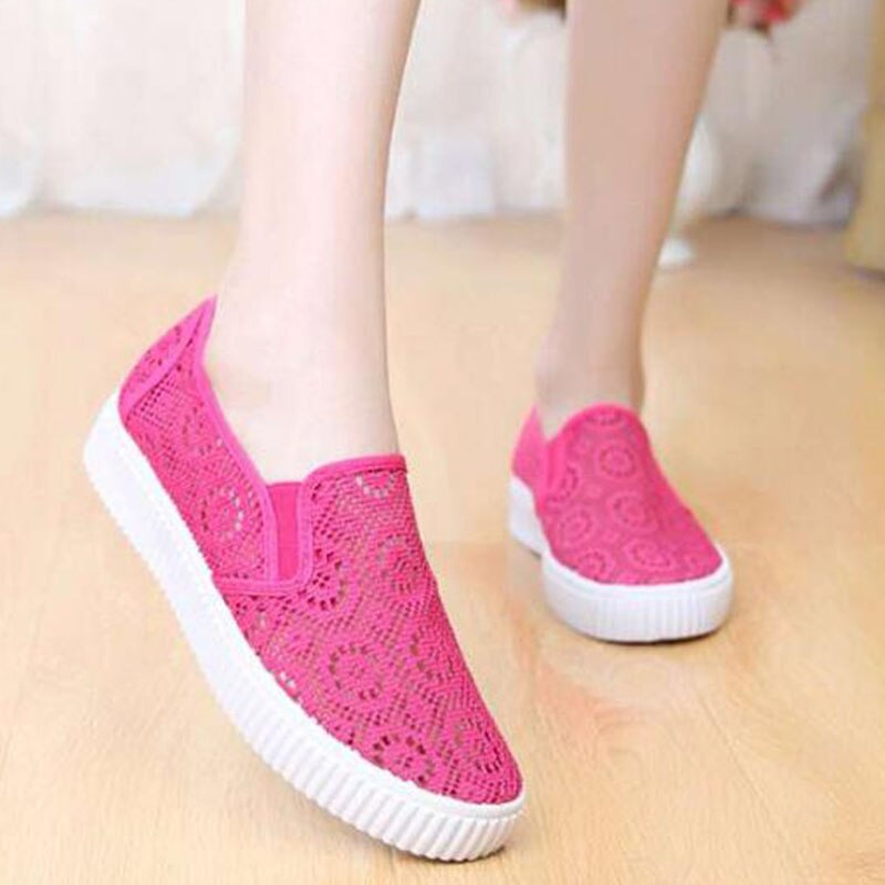 THEAGRANT Platform Witte Schoenen Zomer Ademend Uitsnede Espadrilles Flats Loafers Slip-On Sneakers Schoenen Vrouw WFS3057