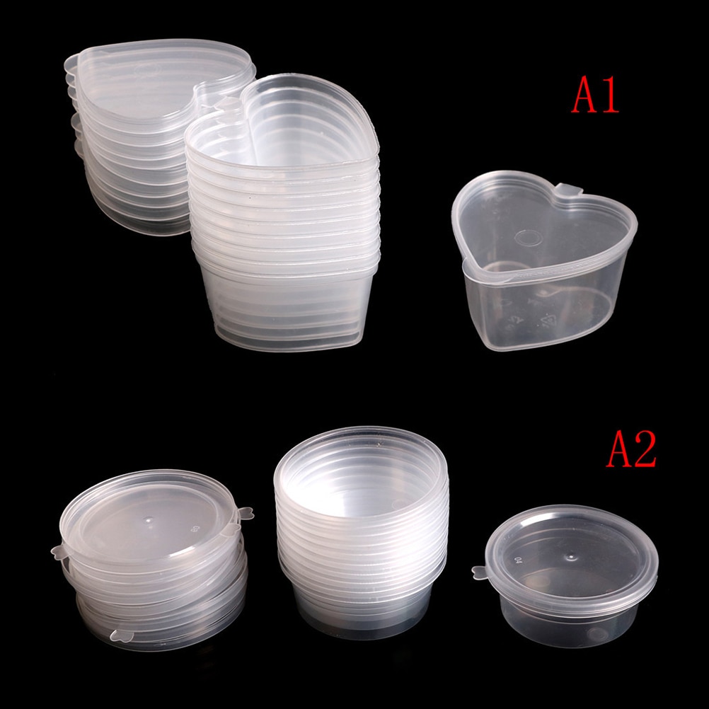 10pcs/lot 25ml /30ml Slime Storage Plastic Color Plasticine Clear Containers Glue Putty Foam Ball Storage Boxes