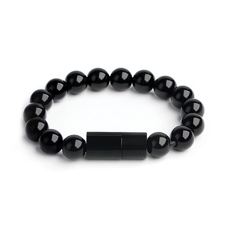 Beaded Charger Bracelet Portable for Android Type C Charging USB Connector Cable GK99