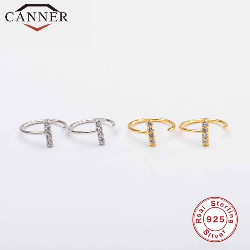 925 Sterling Zilveren Piercing Oor Tragus Kraakbeen Oorbellen Zilver/Goud Kleur Neus Hoop Nose Ring Opening Verstelbare Body Sieraden