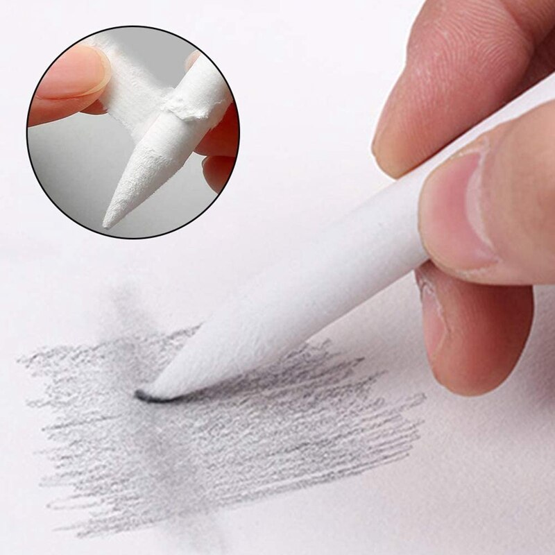 24 PCS Paper Blending Stumps and Tortillions Set Drawing Tool Sandpaper Pencil Eraser for Student Artist Charcoal Sketch