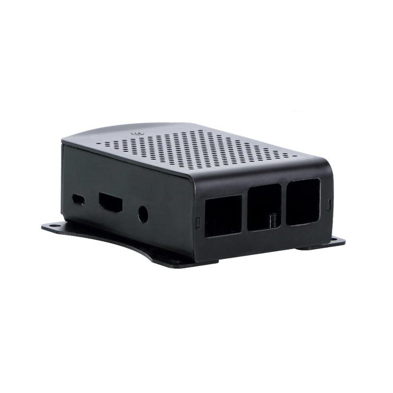 Raspberry Pi 3 modelo B Plus funda negra de Metal de aluminio verde y plata caja RPI 3 Compatible con Raspberry Pi 3 modelo B: black