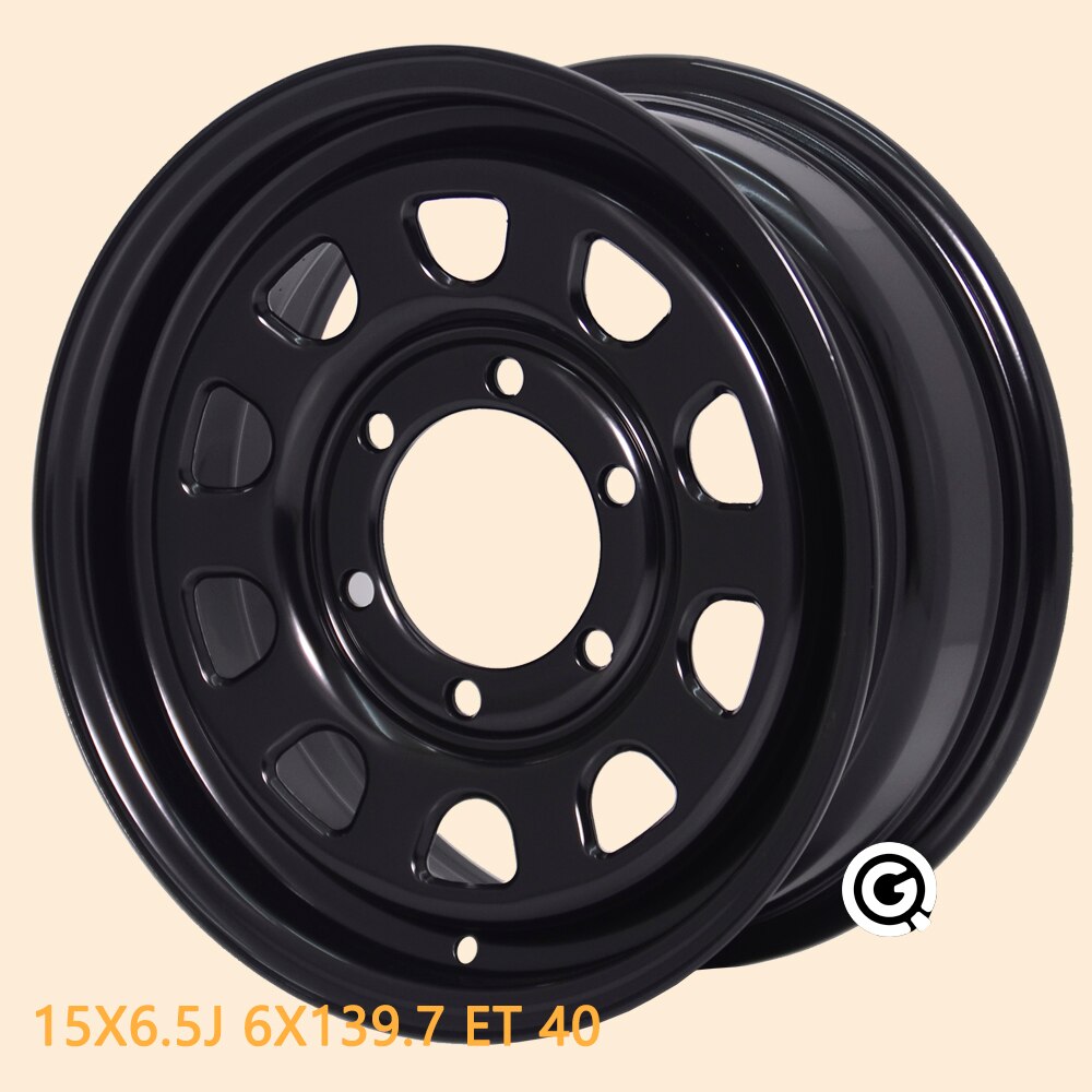 15inch steel wheel 6.5J 6holes 6X139.7 offset 40 black nv350 caravan, hiace rim