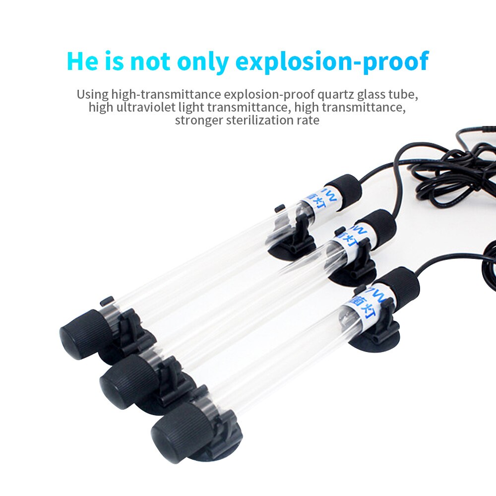 Aquarium Submersible Aquarium UV lampe germicide Quartz verre sous-marin purificateur temps stérilisateur ue/US/royaume-uni Plug animal de compagnie Supplie