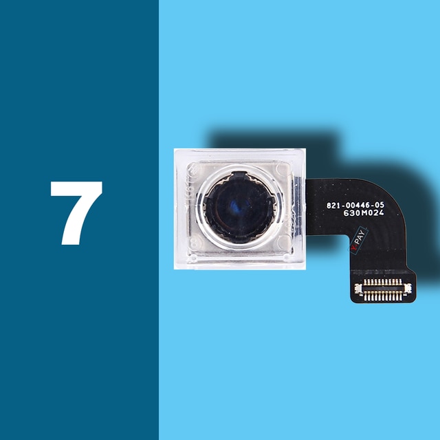 Original rear camera for iphone 7 8 x xr xs max 11pro 12 pro large rear camera flexible cable replacement for iphone x camera: rear camera for ip7