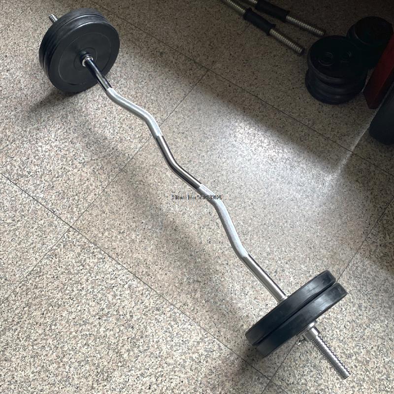 1,2 M/1,5 M Fitness peso una formación Barbell barra estándar de 25mm recto curva pesa barras gimnasio Body para el hogar de equipos de construcción