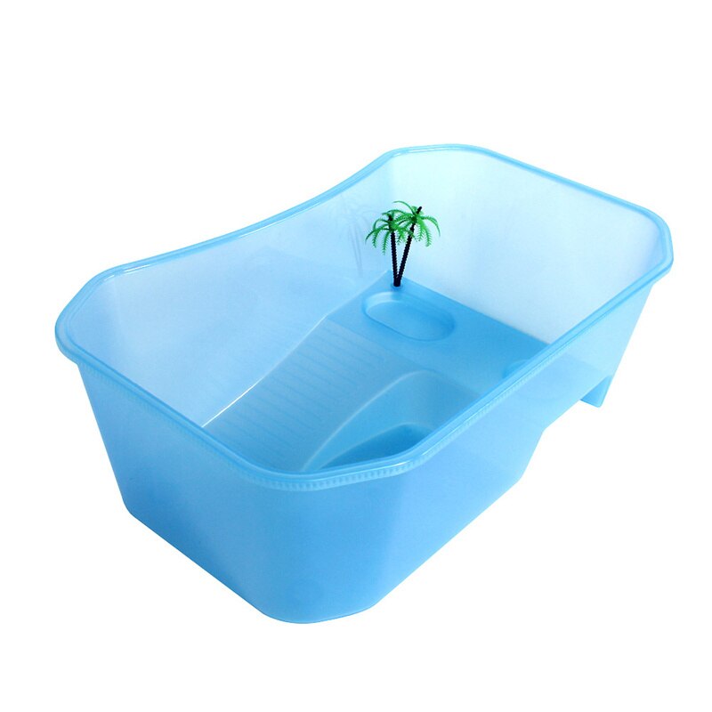 Turtle Tank Aquarium Open Fish Tank with Basking Platform Turtle Habitat Turtle Tank Aquarium for Crayfish PRE