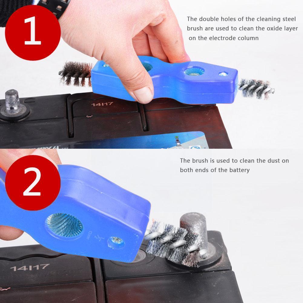 4 In 1 Pipe Cleaning Tool Blue Color Wire Brush Deburr Tube Cleaning Cleaner Pipe Pipe Plumbing Aluminium Tool J0w7