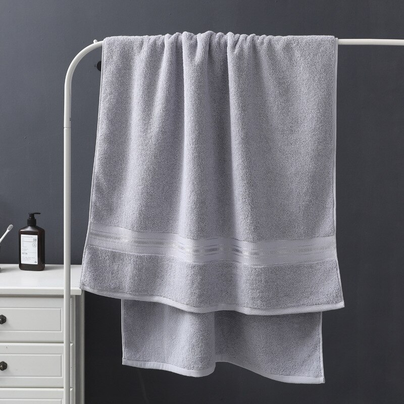 Toallas absorbentes de lujo súper grandes, de secado rápido, edredón de algodón suave, Toalla de baño para Hotel, decoración del hogar: gray