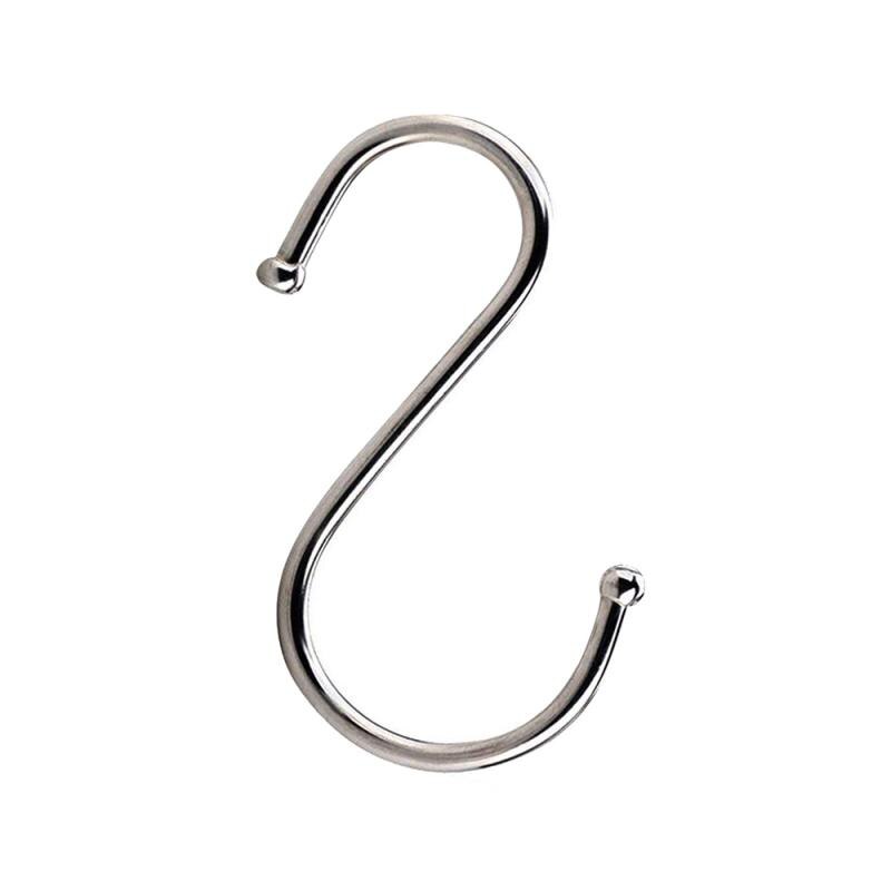 1 Pieces S Hook Key Hanger Clothing Store Organizer Closet Hanging Long Display Hooks No-hurt Kitchen Hooks Bathroom Organizer: 11.5cm