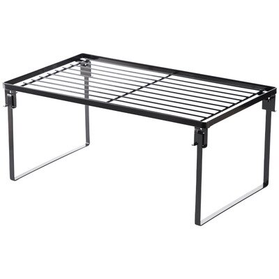 Placard organisateur bleu profond étagère pour enfant argent réglable étagère à épices Bambooprateleira hexagone céramique Beige panier de rangement métal: Black