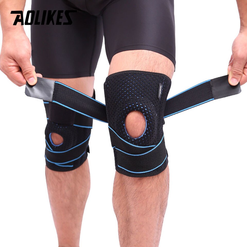 1PCS Breathable Adjustable Elastic Sports Leg Knee Support Brace Patella Wrap Protector Pads