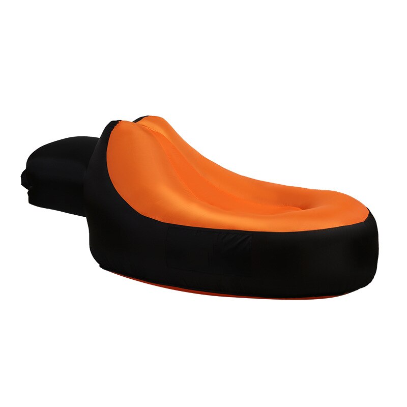 Beach Lounge Chair Outdoor Lazy Inflatable Sofa Indoor Portable Inflatable Bed Camping Pad Camping Equipment Sillon De Playa: Size L orange