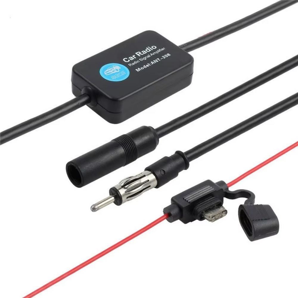 Universal Practical FM Signal Amplifier Anti-interference Car Antenna Radio Universal FM Booster Amp Automobile Parts