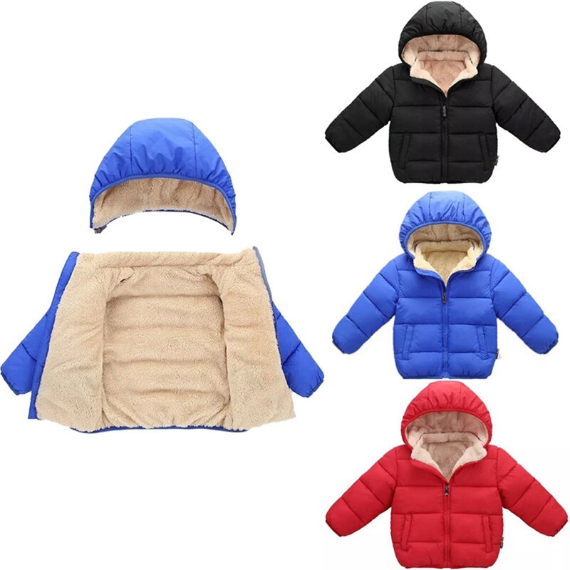 Winter Kids Baby Berber Fleece Jas Meisje Jongen Hooded Jassen Solid Mantel Jas Dikke Warme Bovenkleding Baby Jongens Meisjes kleding