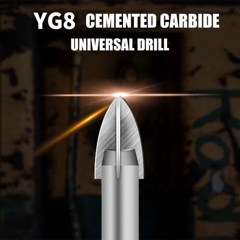 Herramienta de perforación Universal eficiente, brocas de carburo cementado, accesorios de herramientas eléctricas de apertura de agujero de pared de ladrillo de cerámica, 5 unids/set