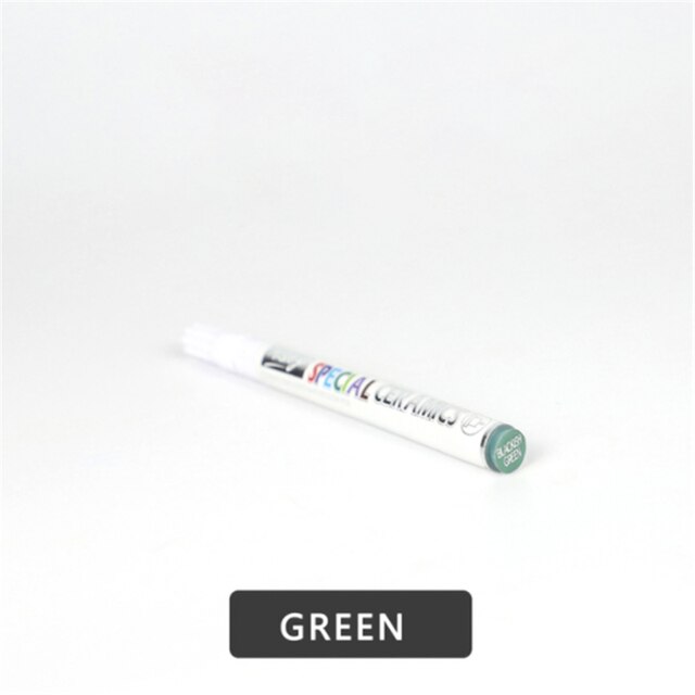 Pottery Tools Pottery Art Underglaze Marker Pen Pigment Ceramic Underglaze DIY Special Needel Pen Painting Craft 6-Color: Green  