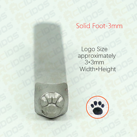 Fodaftryk metal smykke stempler,snemønster gør-det-selv armbånd/smykkesymboler stålstempel,pris for 1 stk.: Solid fod