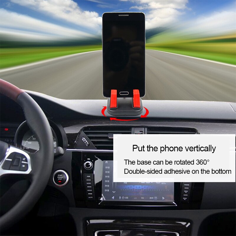 Auto telefoonhouder staat draaibaar ondersteuning antislip 360 graden draaibare montage dashboard datalijn kaartsleuf clips auto accessoires