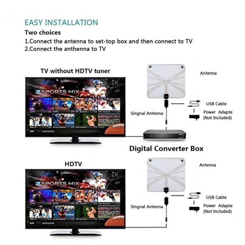 Tv Antenne Signaal Versterker Booster Gemak En Installatieprocedure Digitale Hd Voor Kabel Tv Voor Vos Antenne Hd Kanaal 25DB