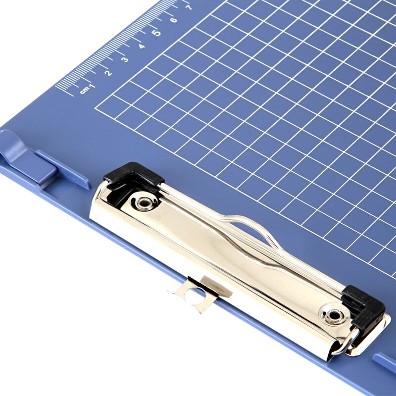 A4 Clipboard With Ruler PP Writing Pad Desk Document Folder Board School Office Stationery Binder Clip Board