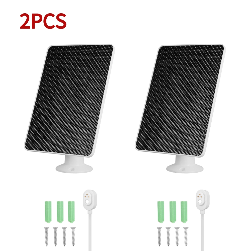 10W Solar Panel with Charging Cable Monocrystalline Solar Panel Charger IP65 Waterproof for Arlo Ultra/Ultra 2/Pro 3/Pro 4/Pro 3: Snow Camouflage