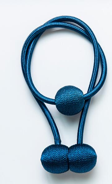 Magnetiska gardinbindningar klämmor legering stickmönster slipsspännen klämmor gardinbindningsring baksidor med kulmagnet: Blå