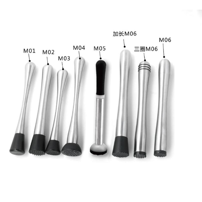 Rvs Muddler Cocktail Muddler Bar Tool Ice Fruit Stamper