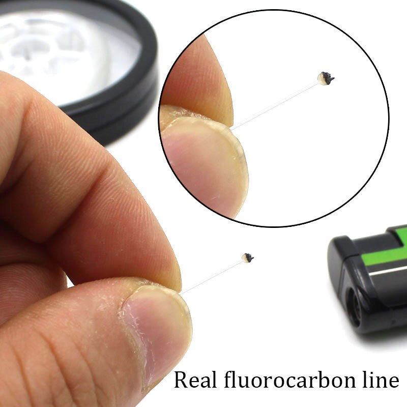 Línea de pesca de carpa, fluorocarbono, súper rígida