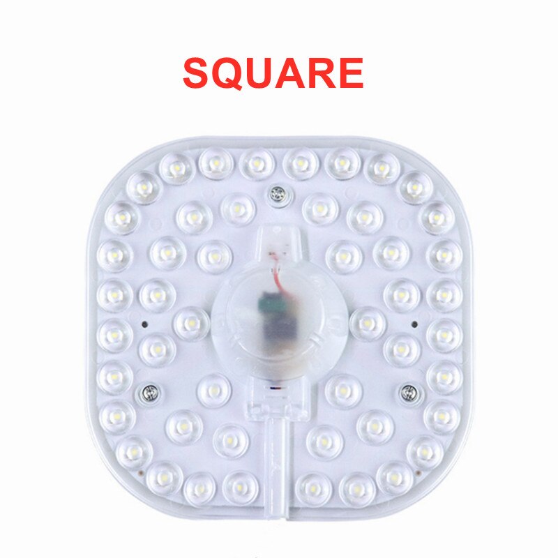 Anillo de luz circular con PANEL LED, lámpara de techo redonda, decoración de techo, SMD2835, 12W, 18W, 24W, 36W, CA 220V, novedad: Square / Cold White 36W 220V
