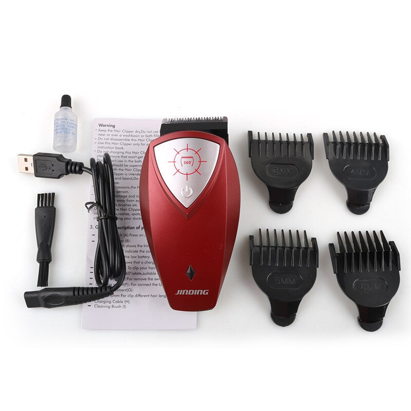 Weidz 1200Mah Goedkope Tondeuse Oplaadbare Tondeuse Met Hoofd Draaibaar 8 Richtingen Rood Grijs