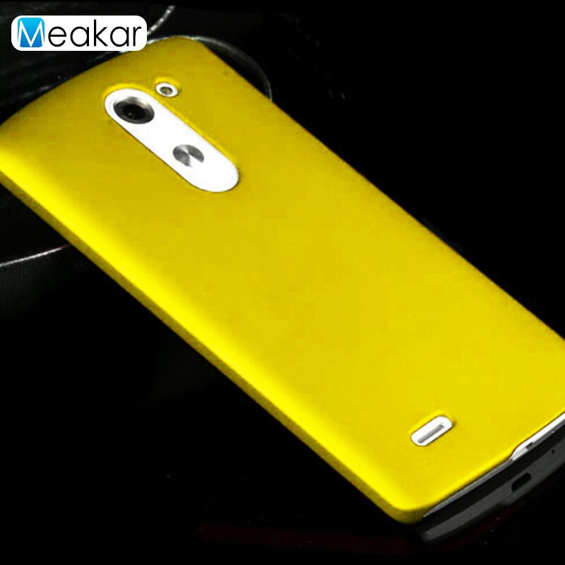 Funda de plástico mate 5.5para Lg G3 Stylus funda para Lg G3 Stylus Dual D690 D690n D693n Coque trasero de teléfono funda: For G3 Stylus Dual / yellow