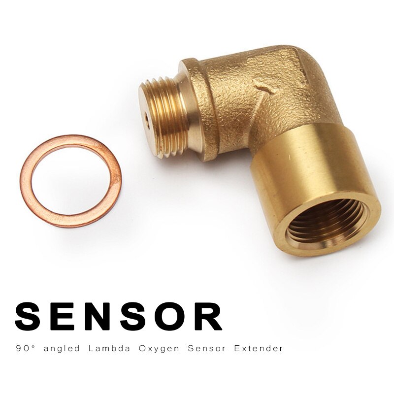 2PCS M18 X1.5 Car Oxygen Sensor Extender Spacer Exhaust 90 Degree Auto Truck O2 Oxygen Sensor Extender Spacer Car Accessories